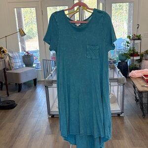 LuLaRoe Aqua High Low Dress